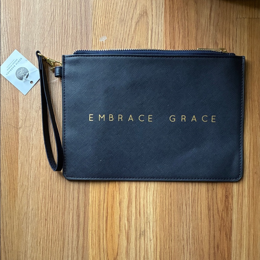 Embrace Grace Navy Wristlet Clutch